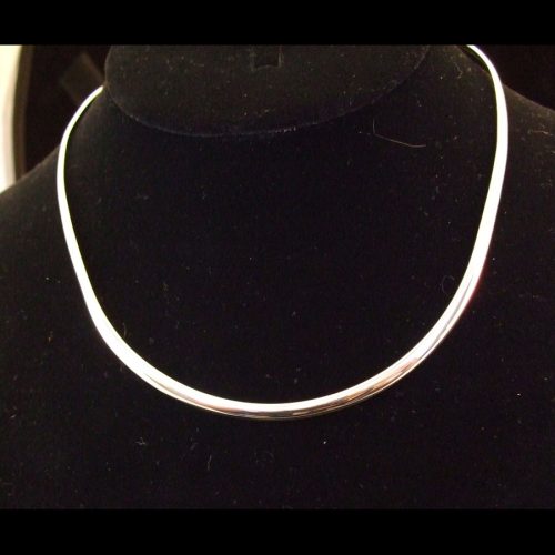 Plain Polished Sterling Silver Collar