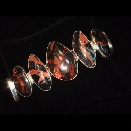 Fossil Wood Sterling Bracelet