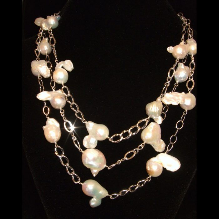 Baroque Pearl 3 strand necklace
