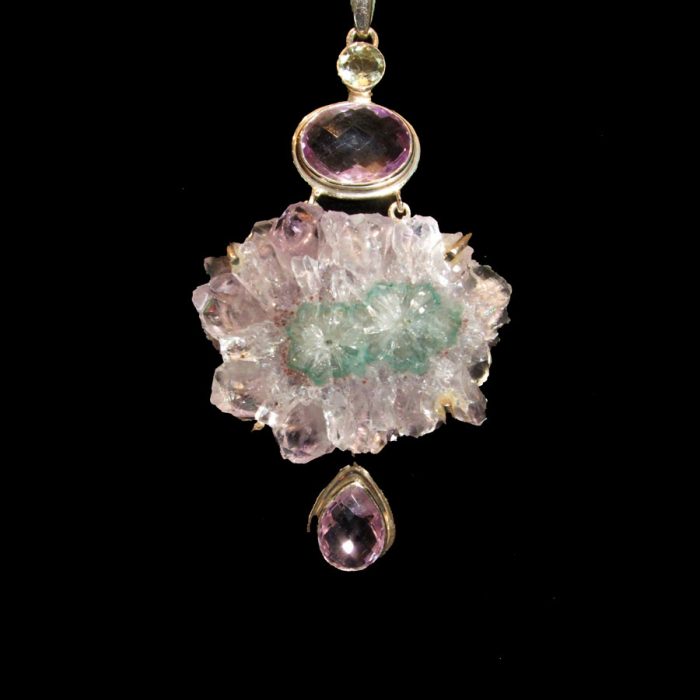 Amethyst Stalagtite Sterling Silver Pendant